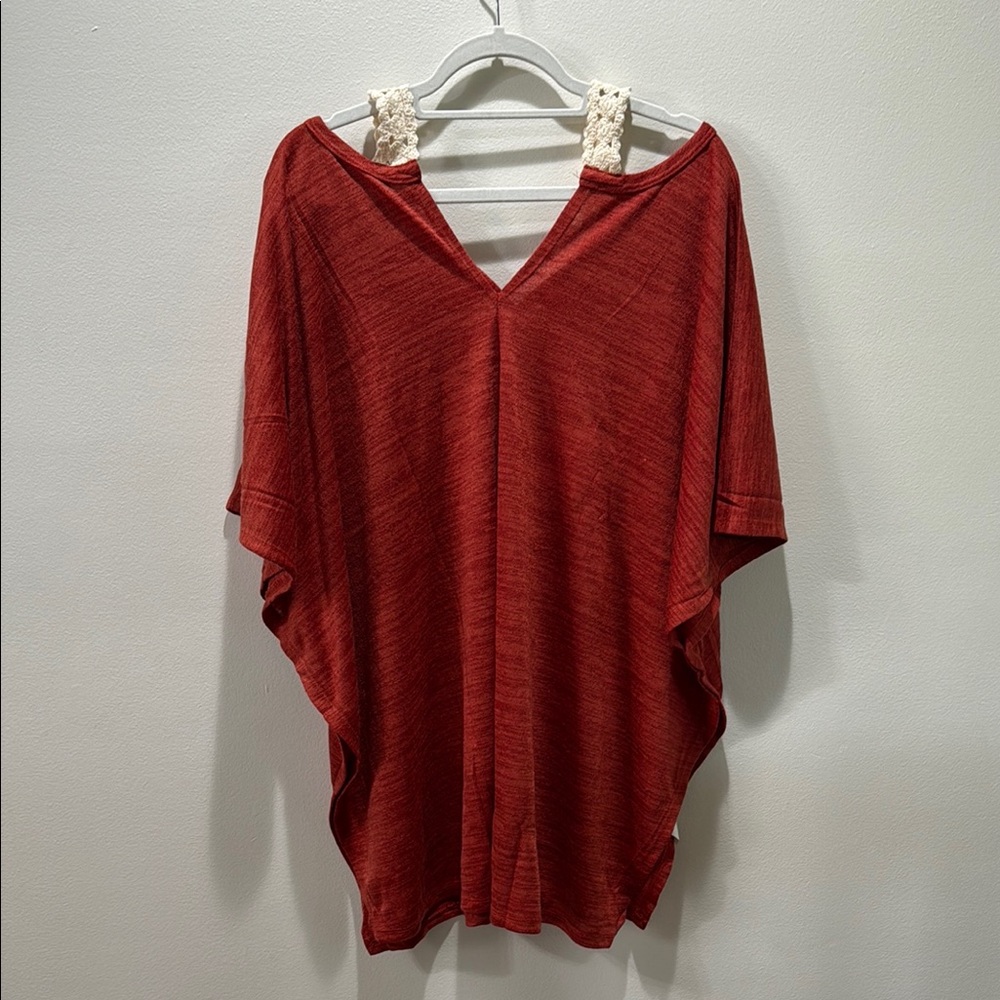 Hayden Red Tunic with Cream Straps